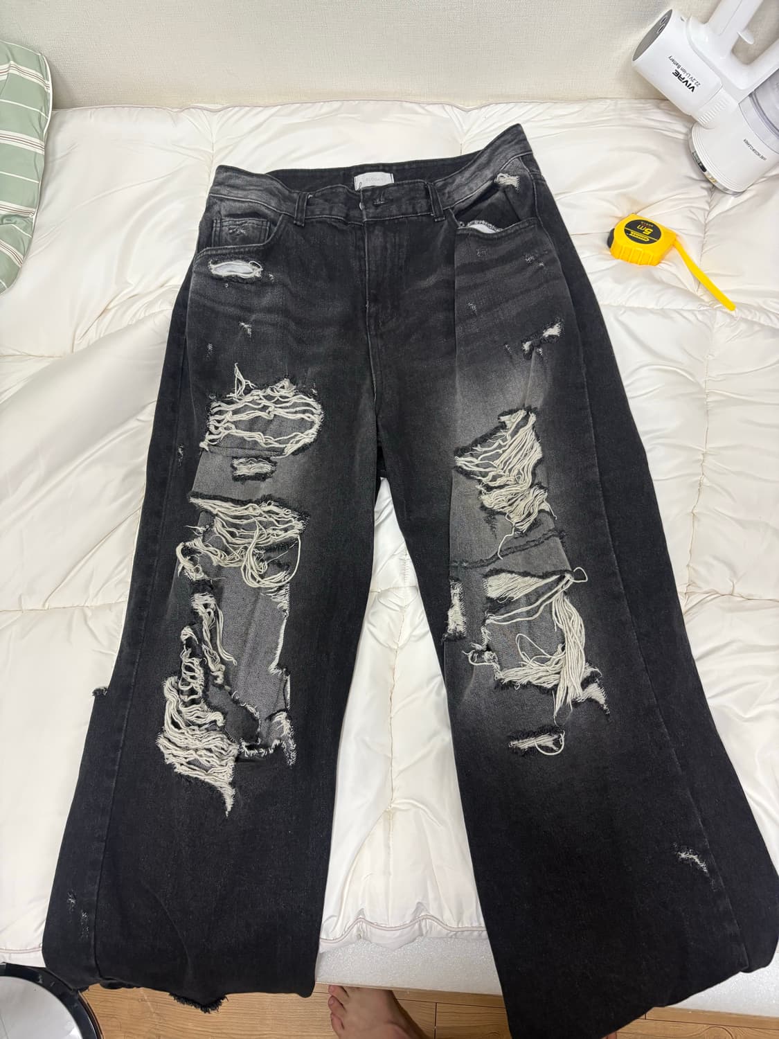 데미지데님 블랙 상품이미지1