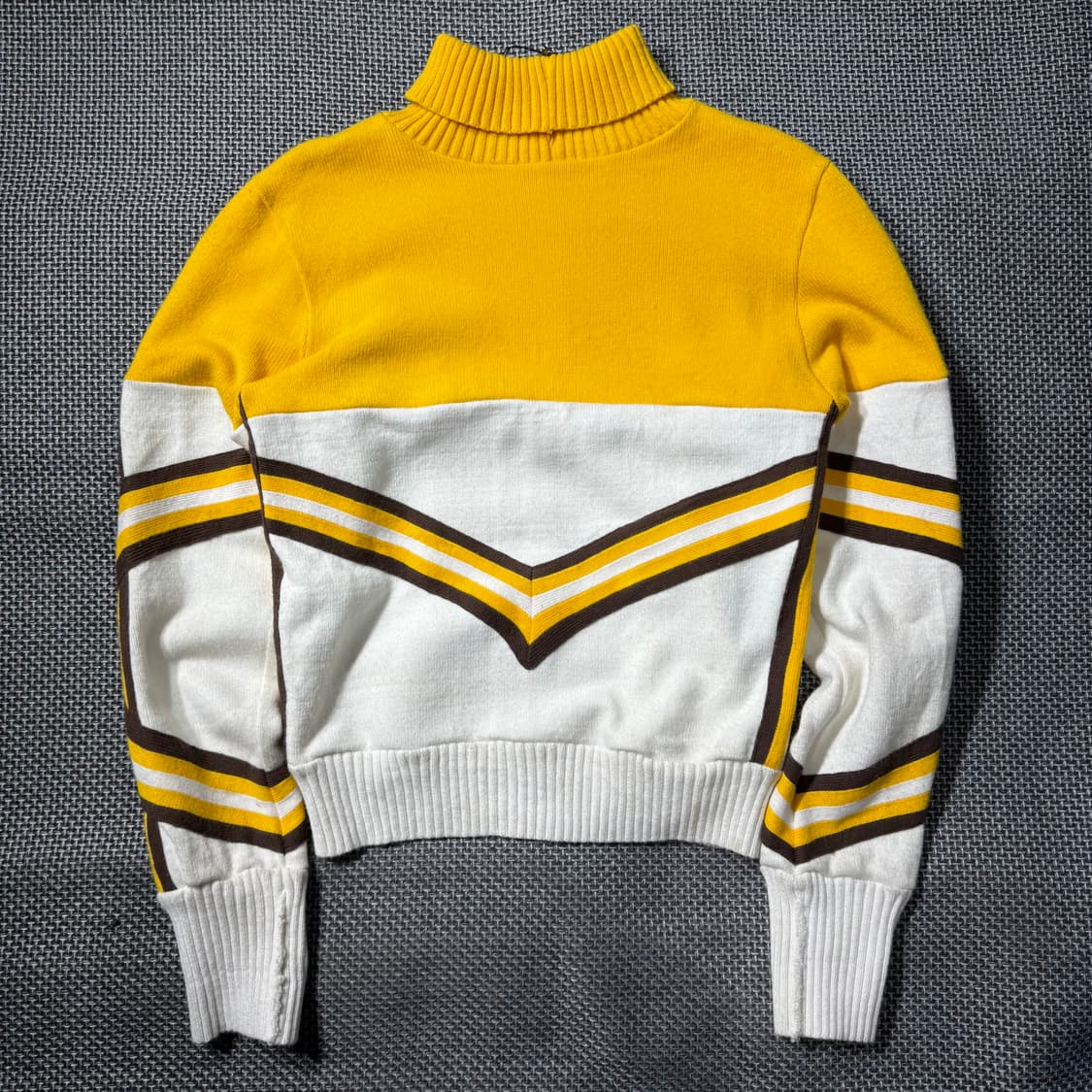 80s 빈티지 목폴라 니트 옐로 ( 100/OLD-8321 ) 상품이미지6