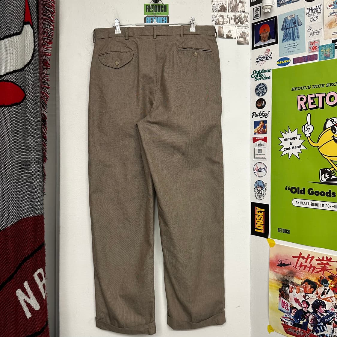 90's 폴로 버드아이 투 턱 치노팬츠 상품이미지3