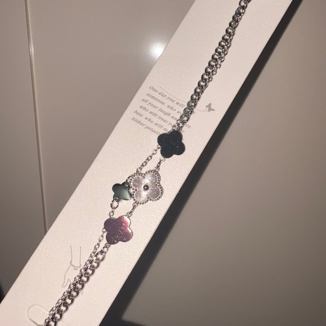 클로버 실버 팔찌 (새상품) 상품이미지2