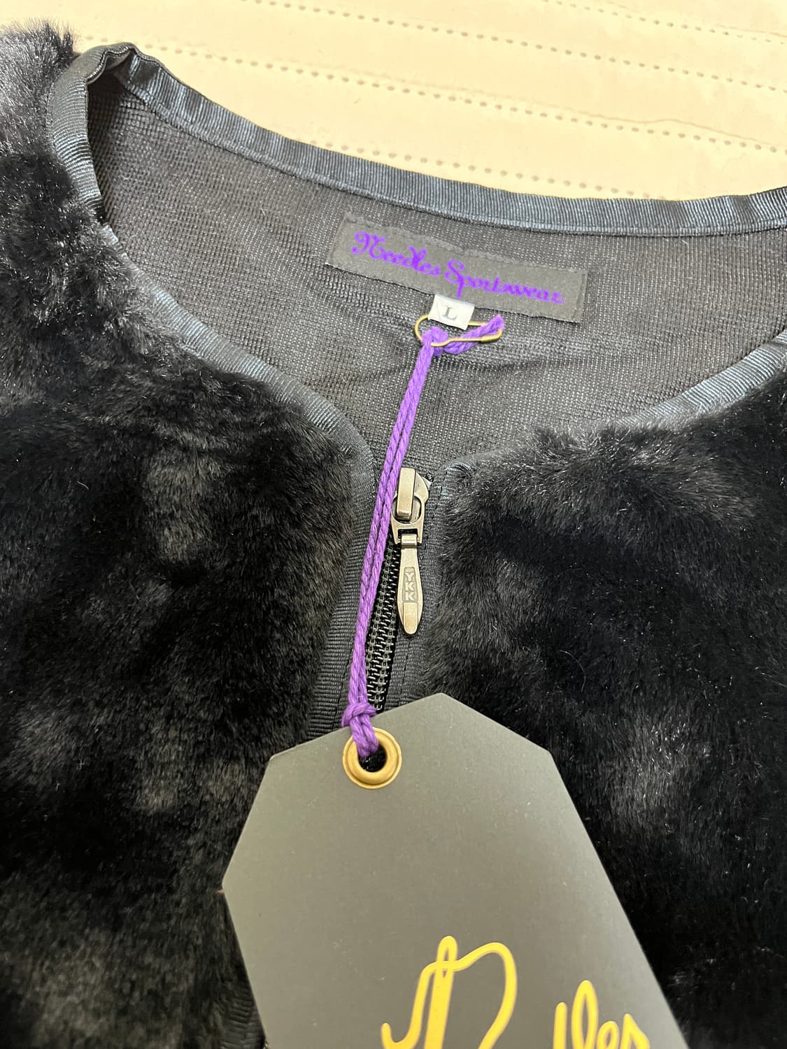 [L] needles 니들스 w.u 파이핑 폭스 퍼 플리스 베스트 상품이미지4