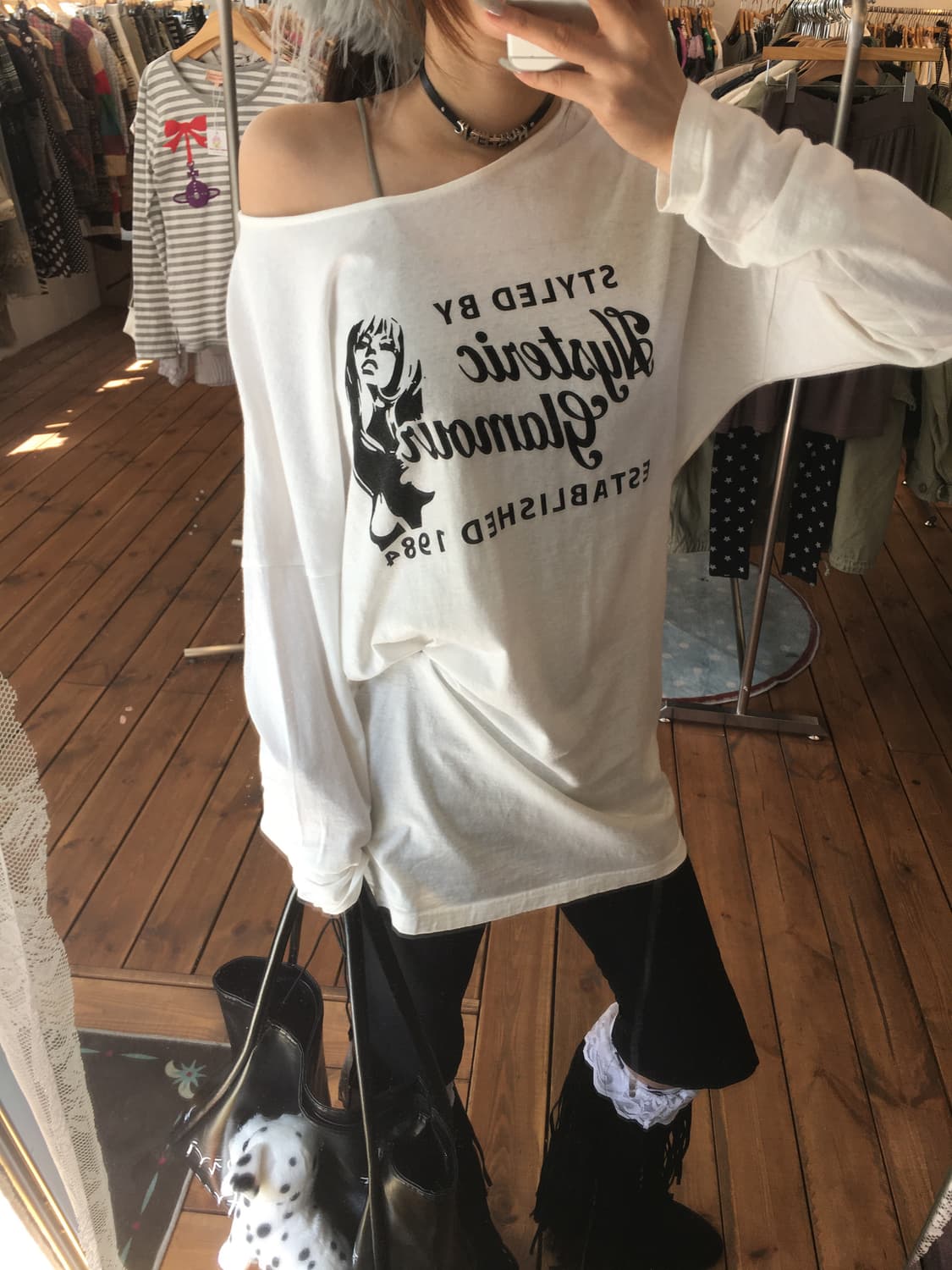 히스테릭글래머 히스걸 화이트 원피스 상품이미지4