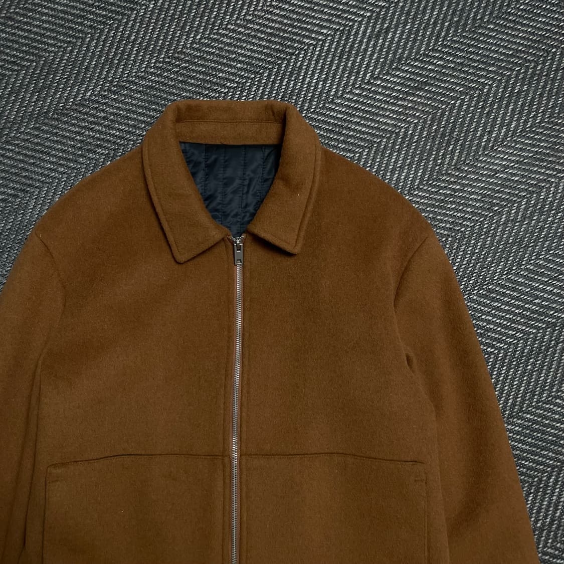 라퍼지스토어 투웨이 울 미니멀 해링턴 자켓y 5085 상품이미지5