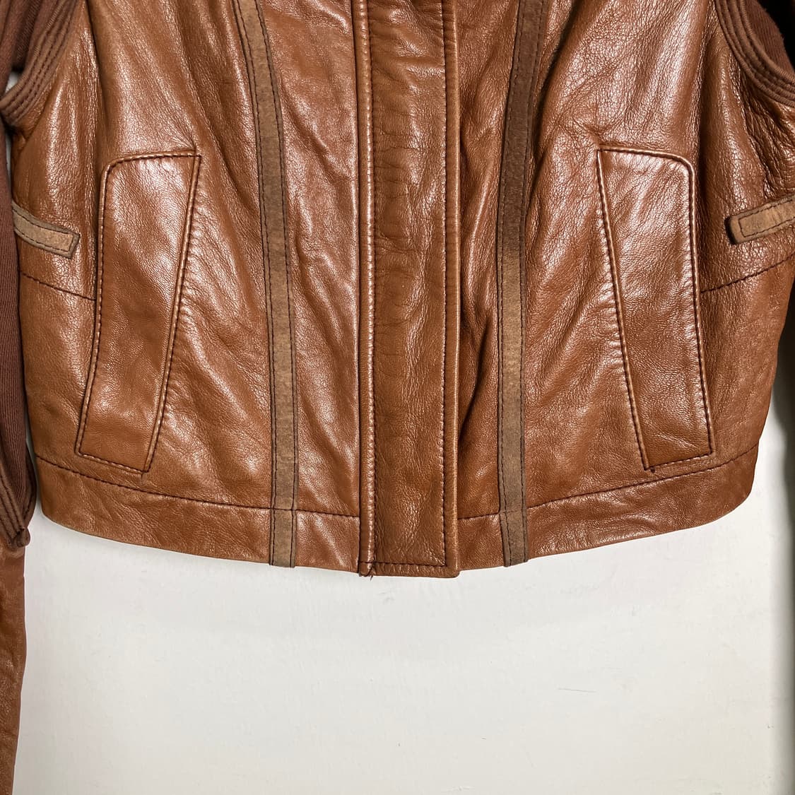 DOHC 브라운 크롭 양가죽 자켓 S 상품이미지5