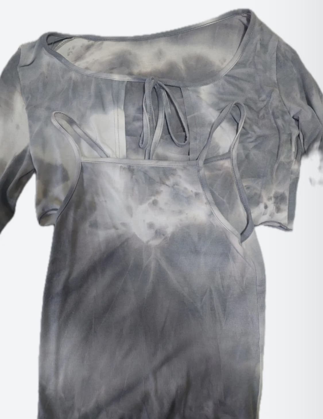 그레이 나염 가디건 나시 세트  상품이미지1