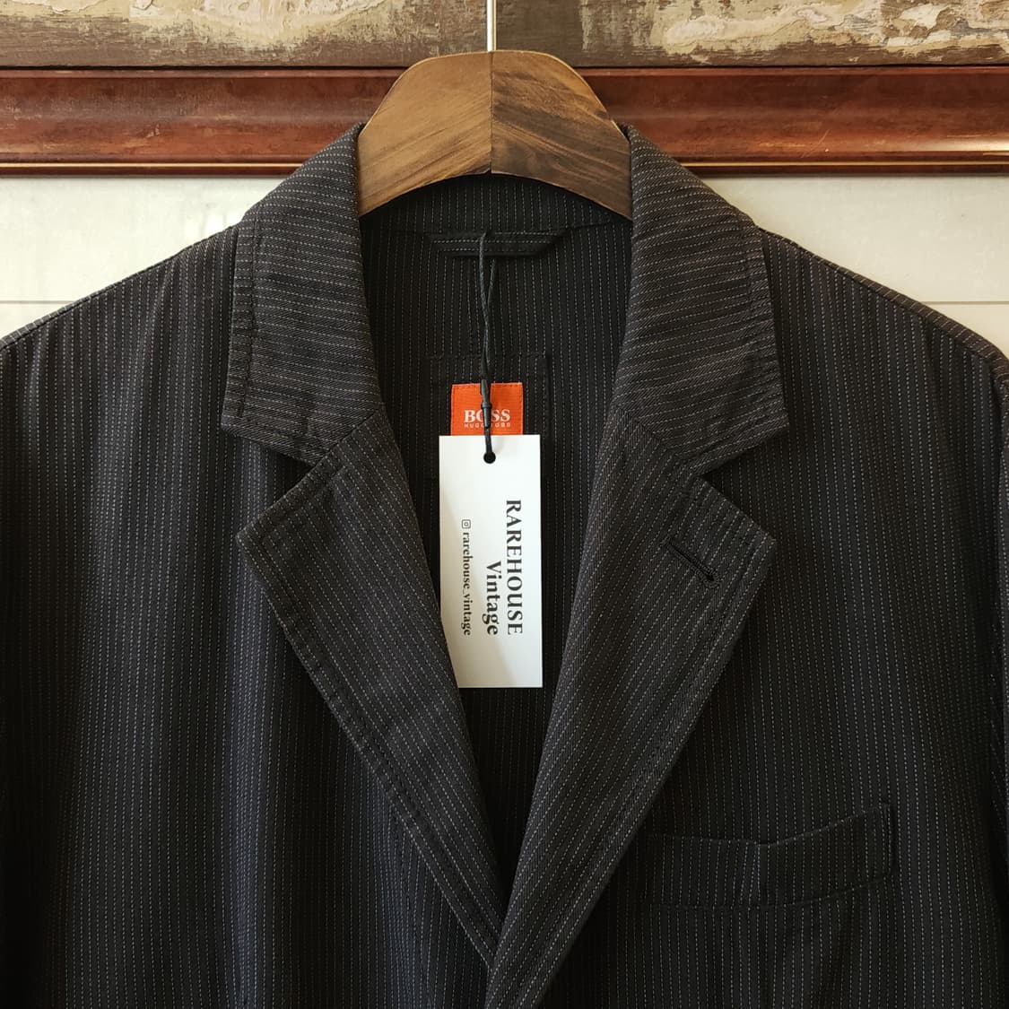 휴고보스 웨스턴 자켓 메탈 버튼 스트라이프 블레이져 자켓 50 상품이미지3