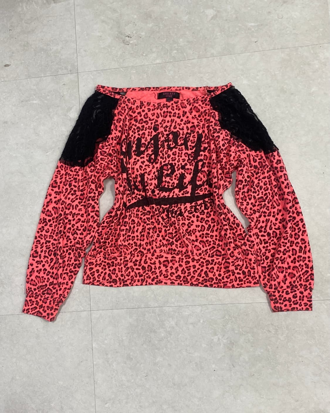 CHU XXX HIME Leopard Lace Top 상품이미지4