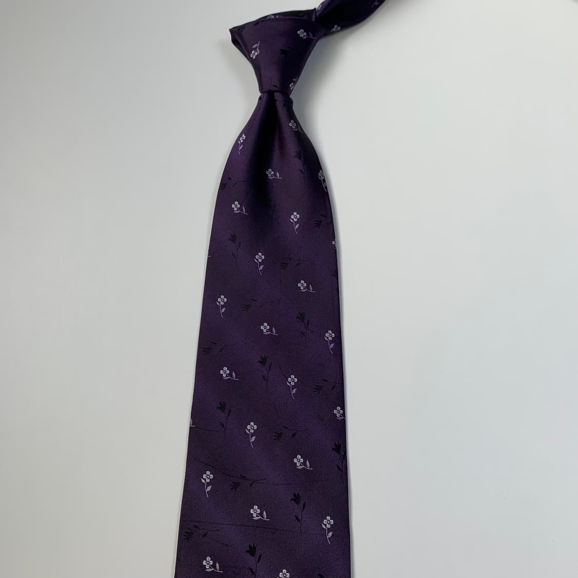 겐조(KENZO) 플라워 퍼플컬러 명품넥타이 100실크 A+등급 최상급 상품이미지8