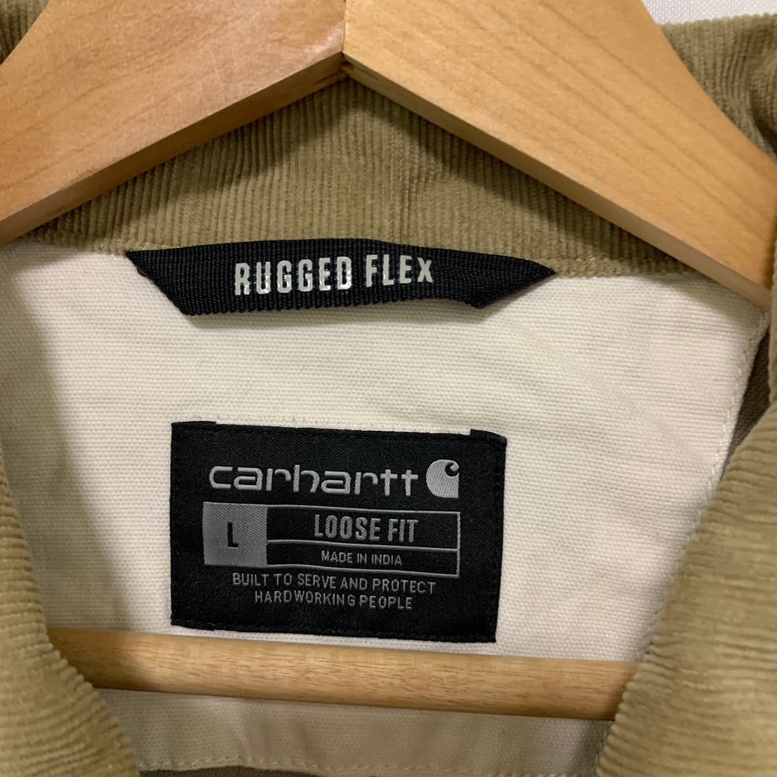 칼하트 빈티지 카라 배색 아이보리 코듀로이 자켓 L 상품이미지9