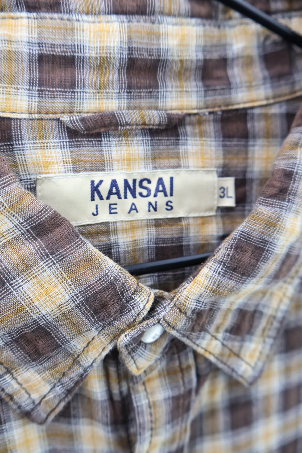 Kansai Jeans Vintage Plaid Cut Off Shirt 상품이미지3