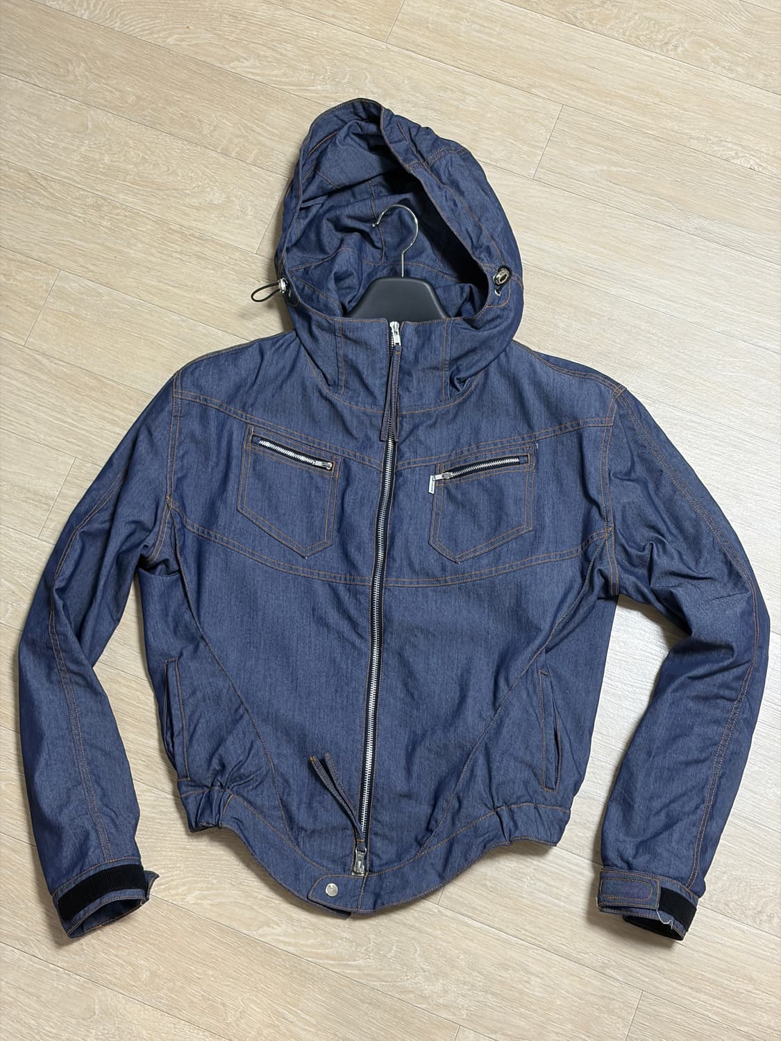 (유일매물) 준태킴 코르셋 데님 윈드브레이커 바람막이 자켓 상품이미지2