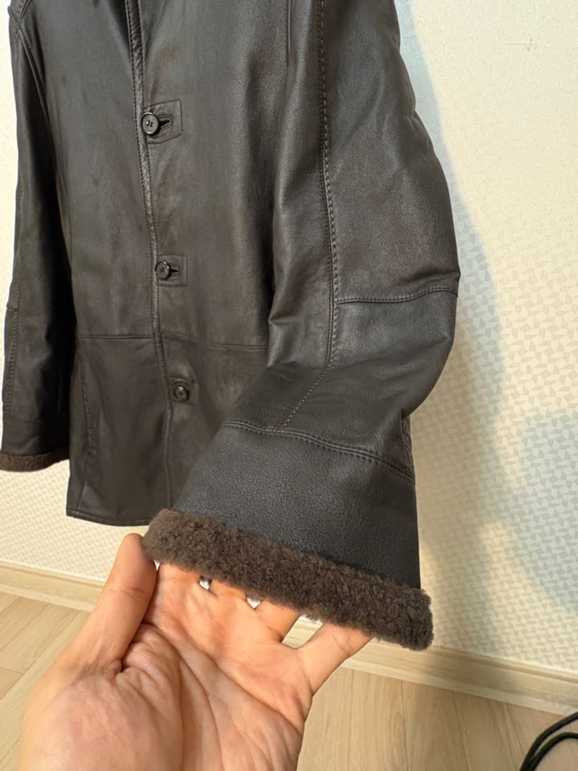 빨질레리 리얼 양가죽 양털 100% 무스탕 코트 상품이미지4