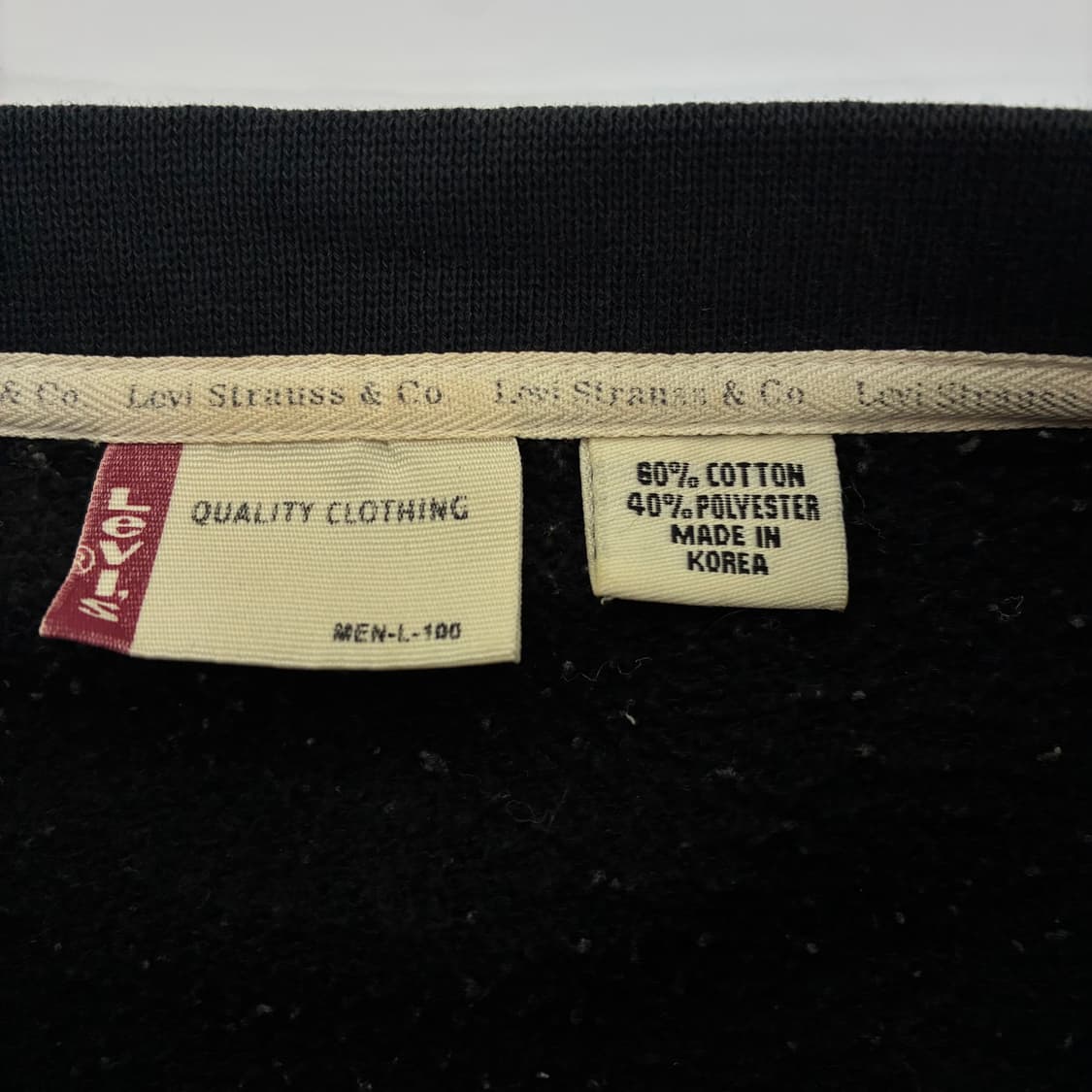 Levi's  리바이스 레드탭 심플 로고 블랙 맨투맨  상품이미지4
