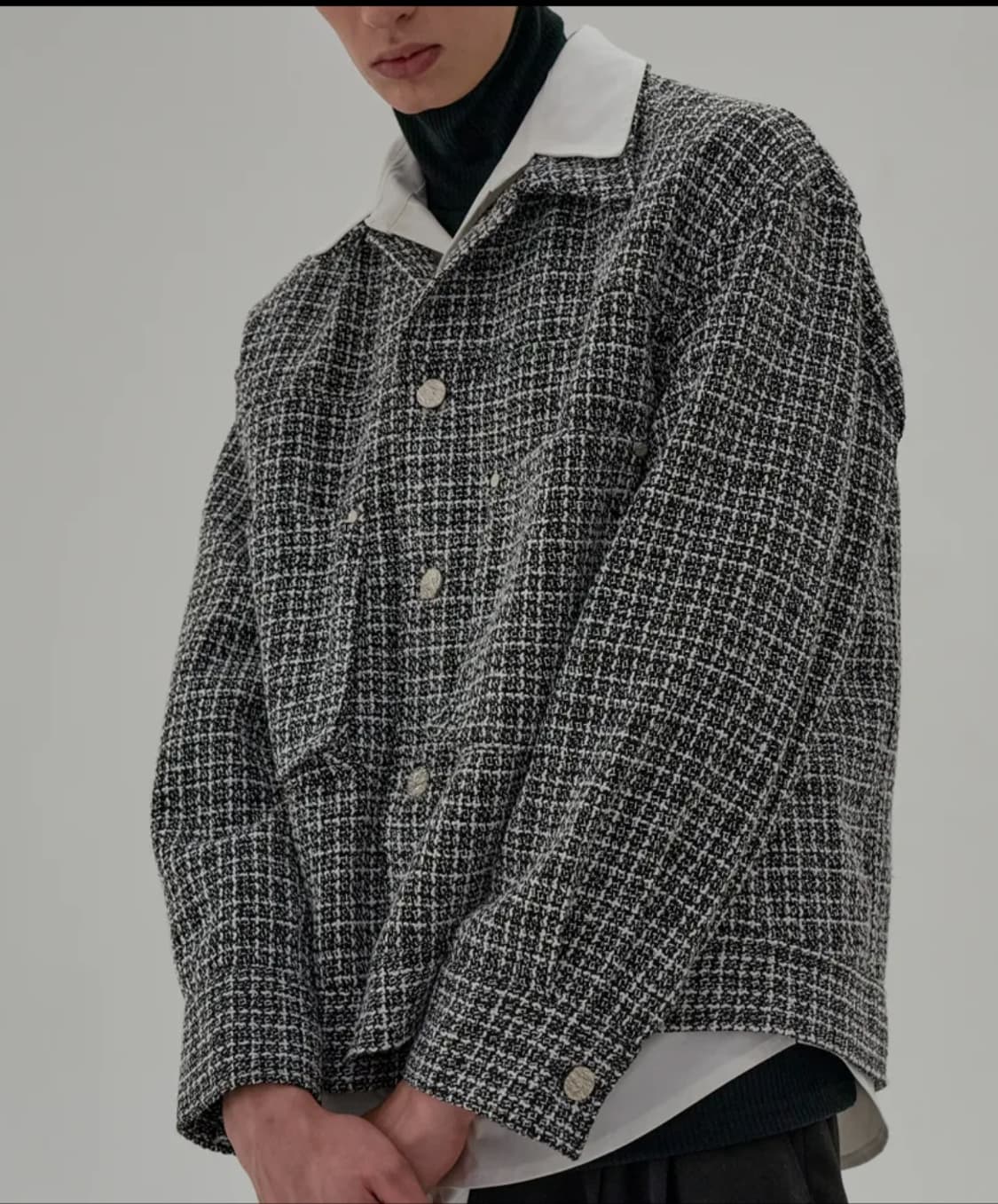 트립르센스 셔츠 레이어드 트위드재킷[M] 상품이미지1
