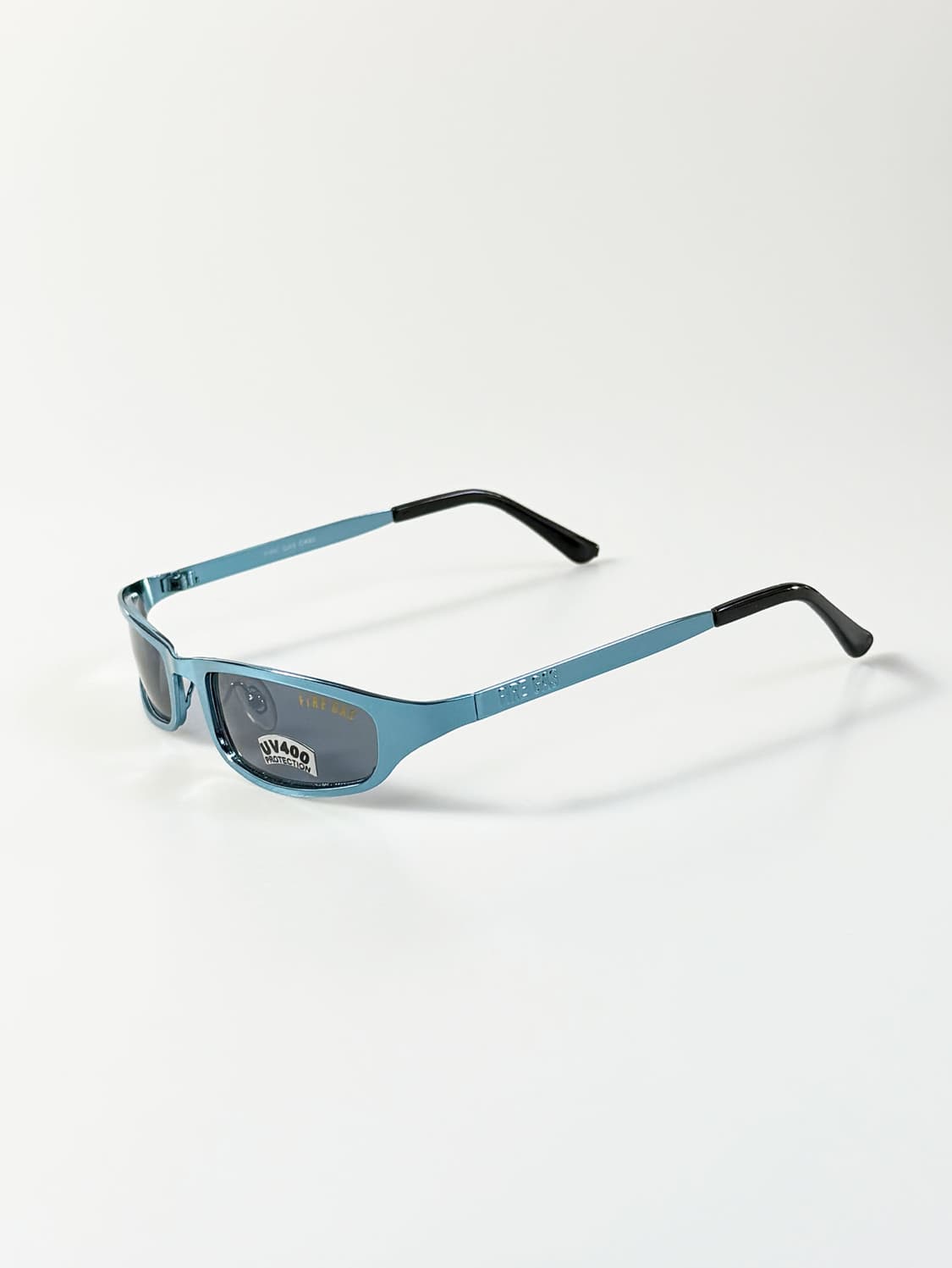 90s FIRE GAS 블루 메탈릭 스퀘어 빈티지 선글라스 상품이미지3