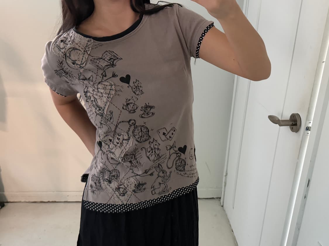 일본빈티지 scolar 하트 도트 반팔티 상품이미지1