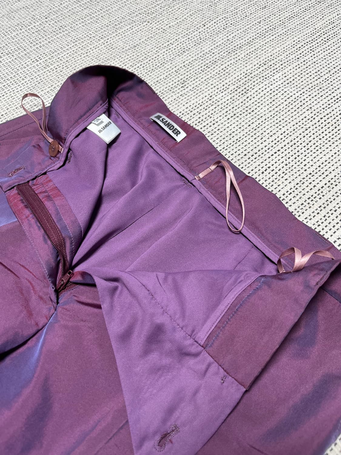 jil sander vintage two tone silk slacks 상품이미지4