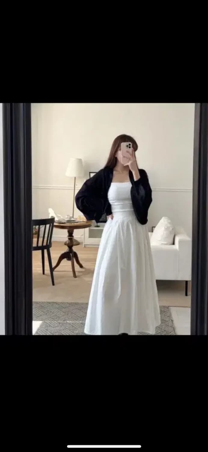 모이벨루아 텐더 부클 볼레로 니트 크롭 가디건(여름가디건) 블랙 상품이미지1