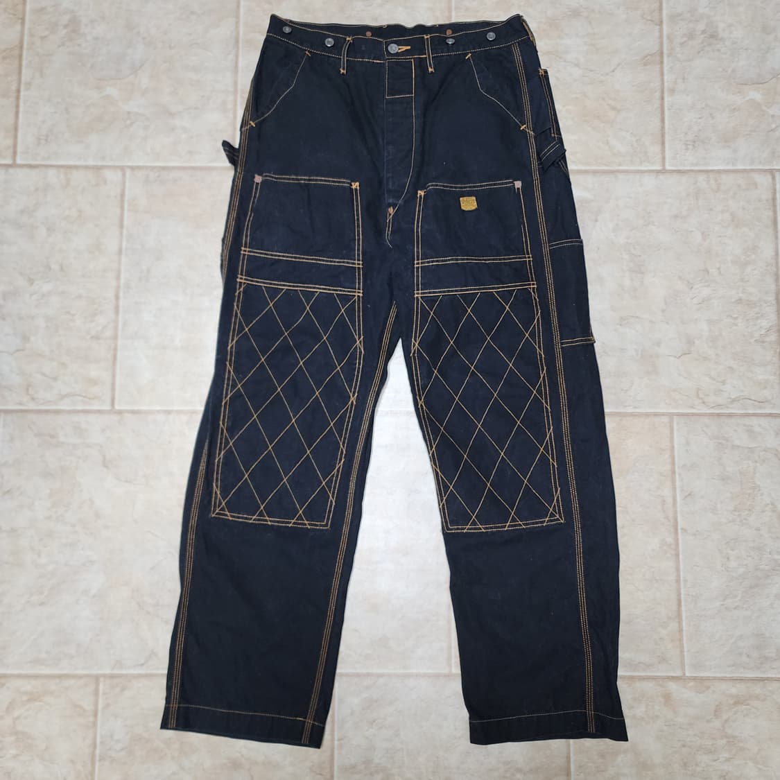 캐피탈 캔버스 블랙 럼버팬츠 상품이미지2