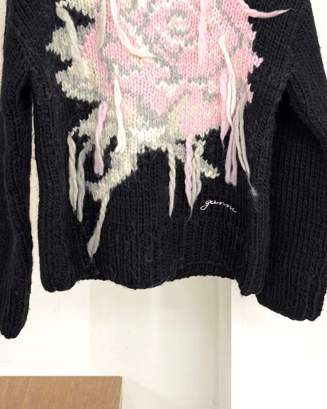 가니 블랙 핸드니트 터틀넥 스웨터 상품이미지5