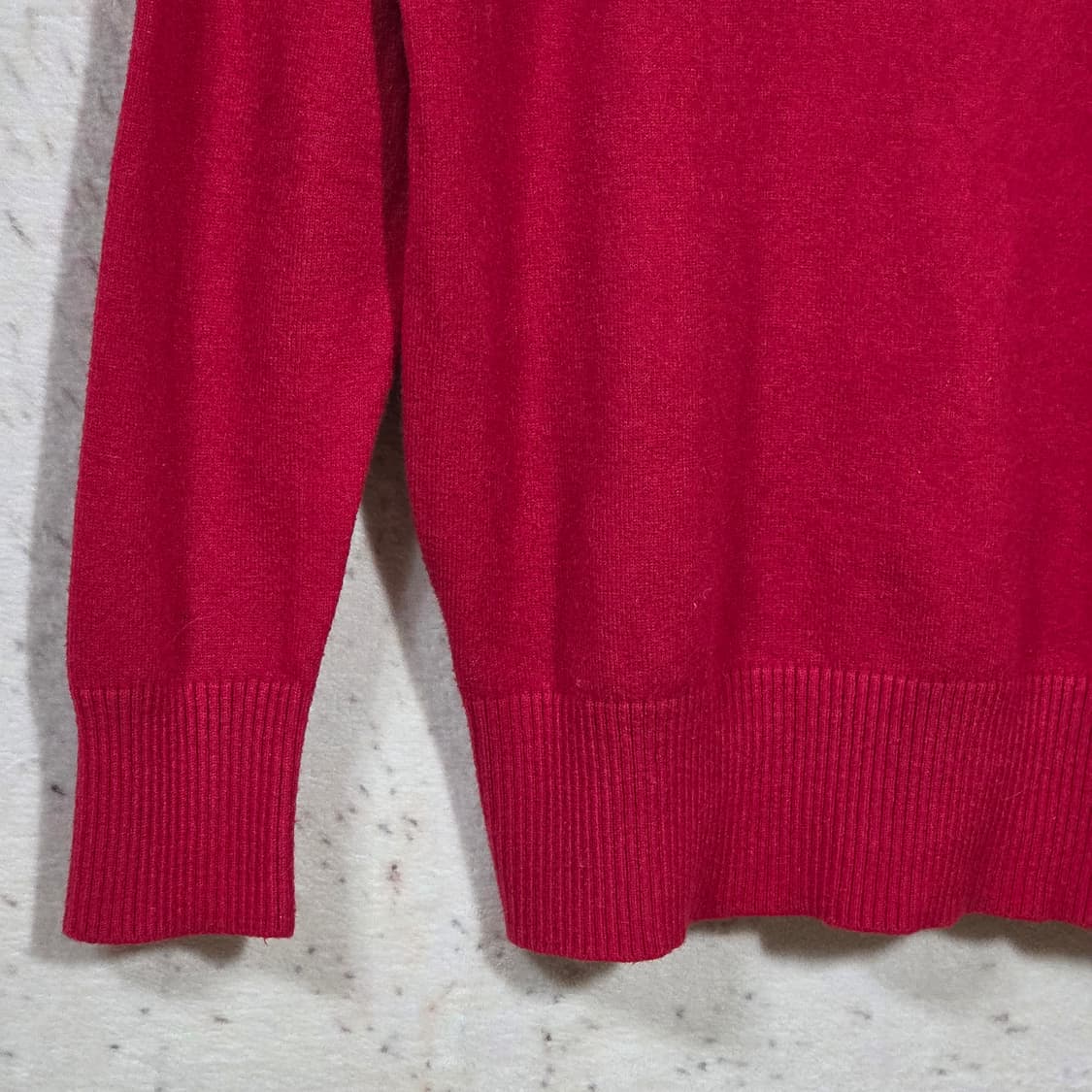 핫 핑크 반폴라 무지 니트 상품이미지6