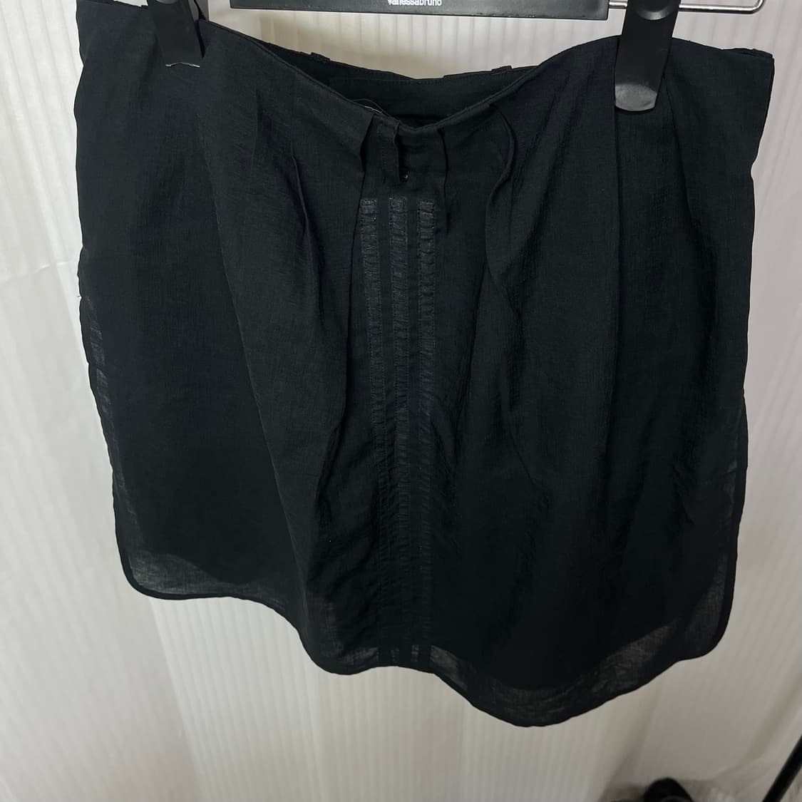 [xs] y-3 셔츠 레이어드 스커트 블랙 요지야마모토 치마 상품이미지2