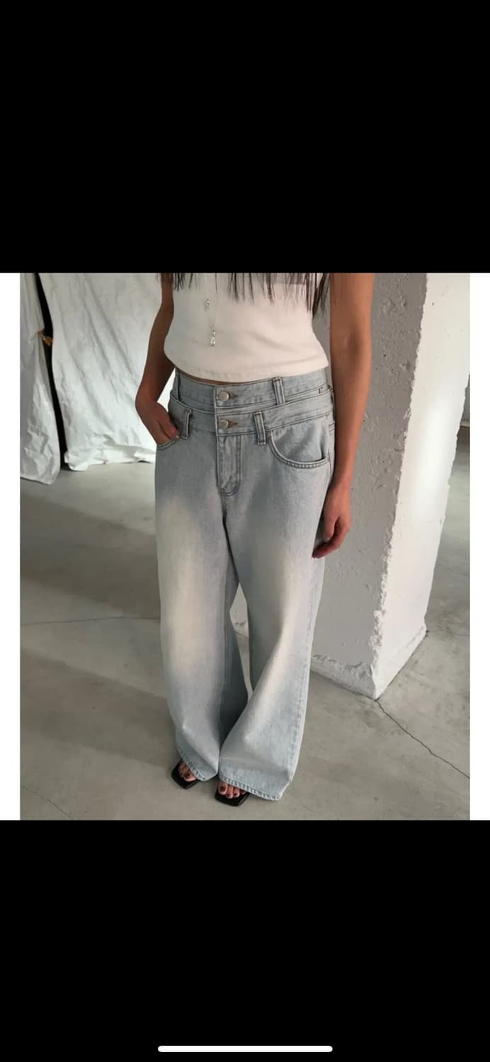 에크미 레이어드 오비와이드 데님 M 상품이미지4