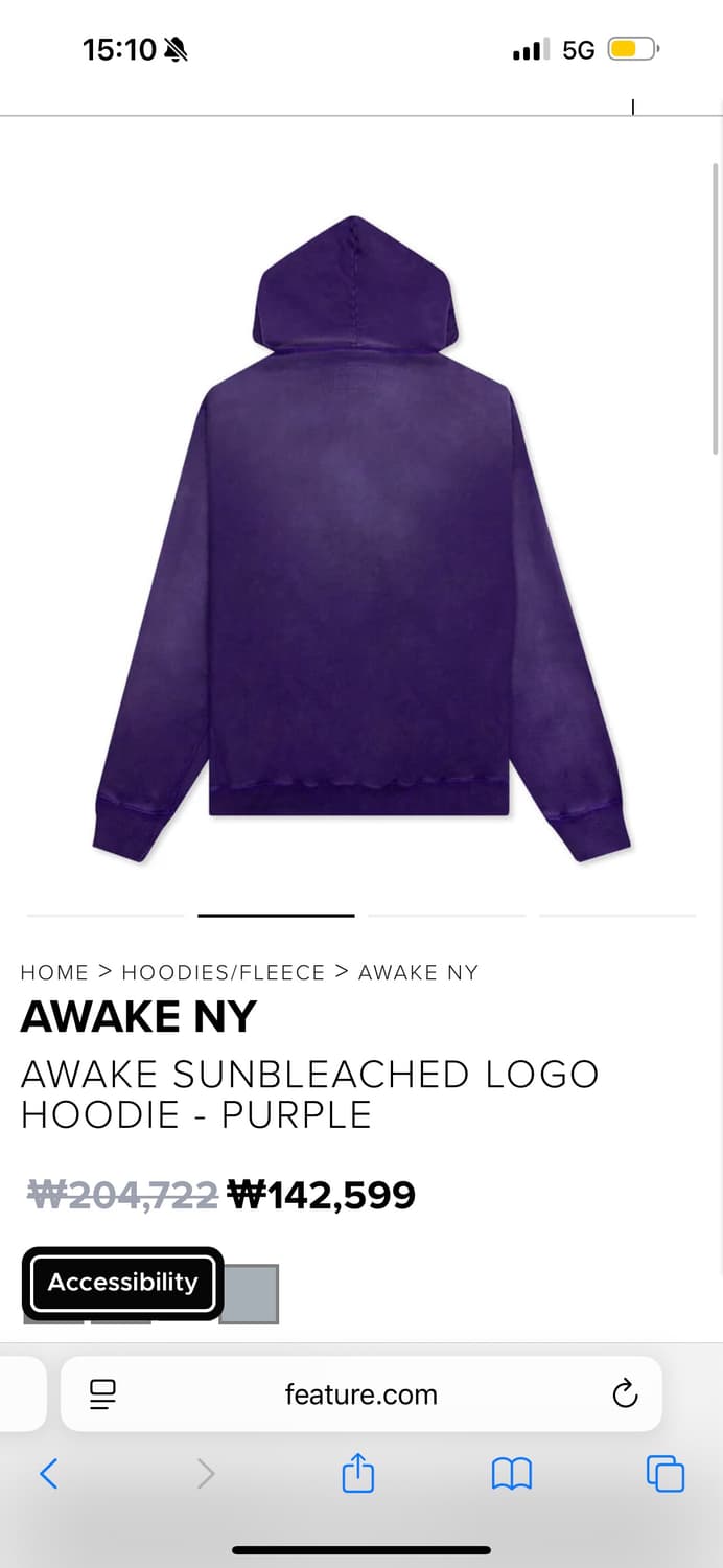 Awake NY 어웨이크 뉴욕 선블리치드 후디 상품이미지4