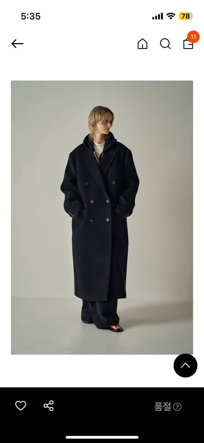 파사드패턴 캐시미어 더블코트 상품이미지3