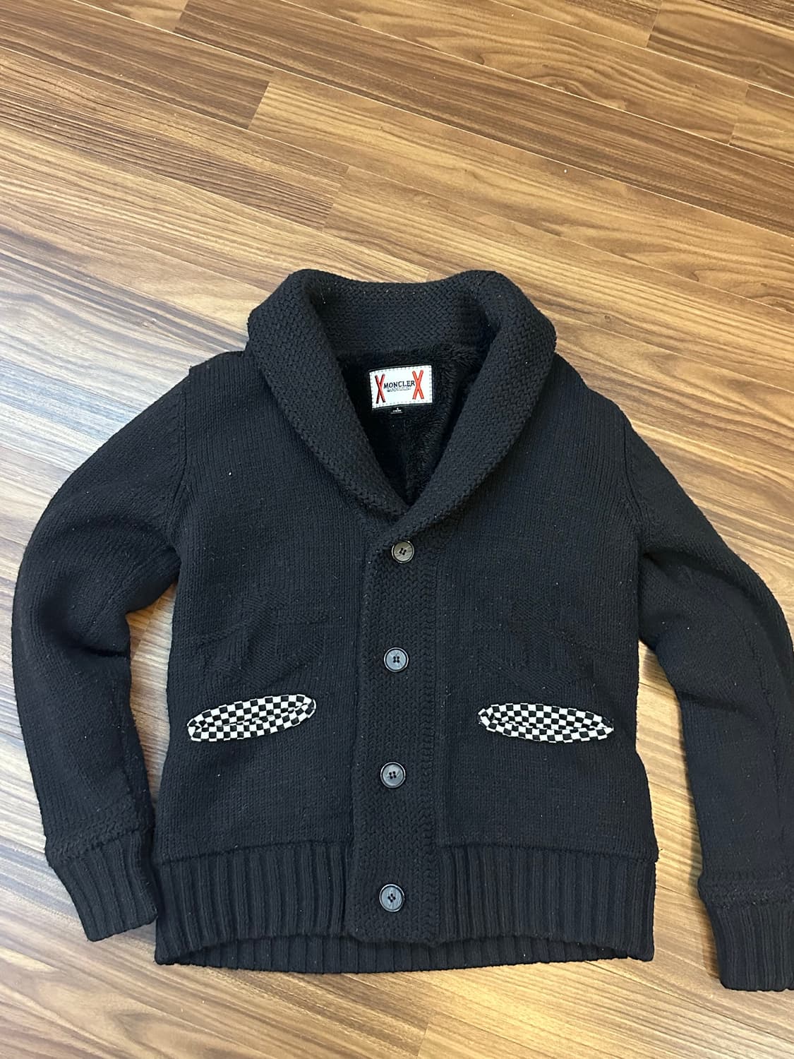 몽클레어 감므블루 숄카라 가디건 블랙 L 상품이미지1