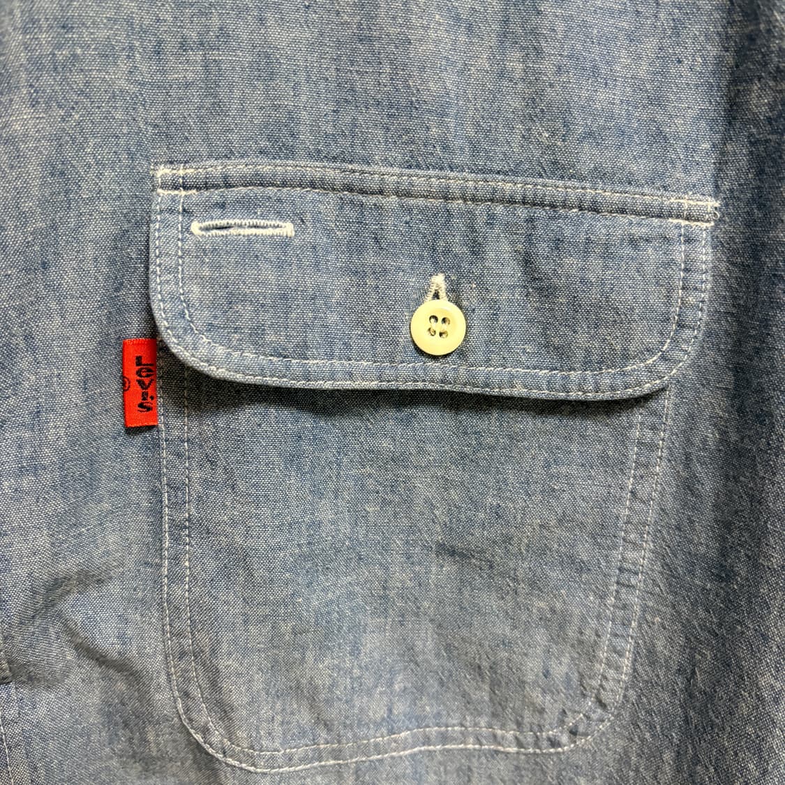 리바이스 오렌지탭 샴브레이 반팔셔츠 / 블루, M 상품이미지5