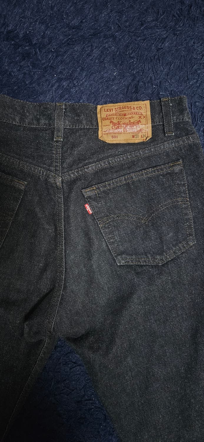 90s 리바이스 501 made in USA 미제 흑청 상품이미지1