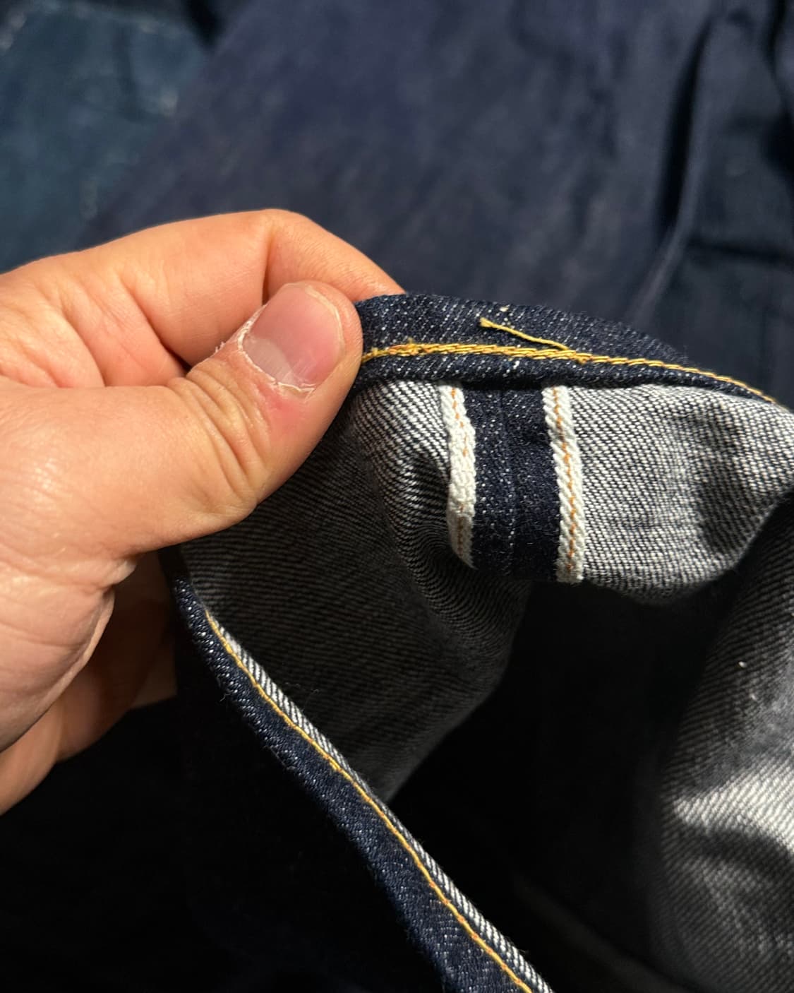 논스탁 15oz 헤비웨이트 셀비지 데님 진 34 상품이미지4