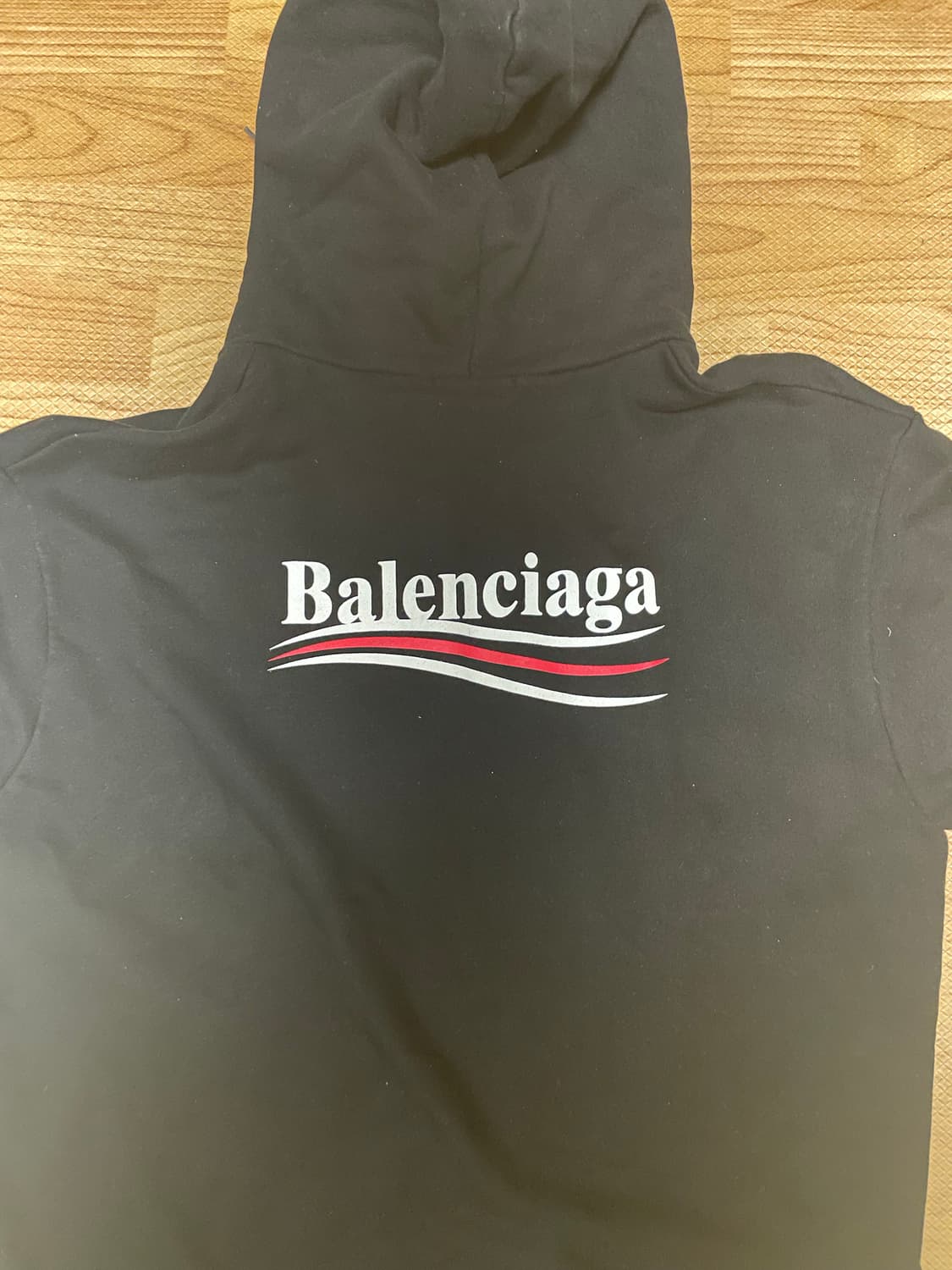 발렌시아가 웨이브 로고 후드티 상품이미지3