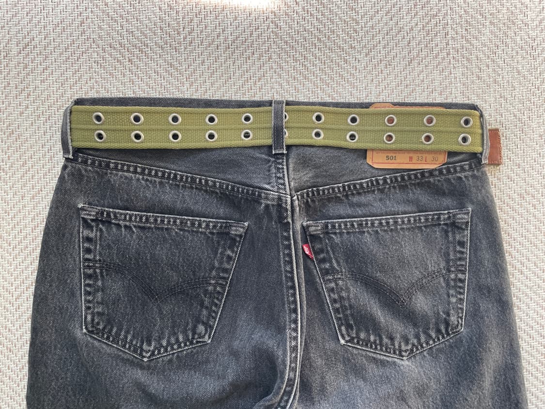 빈티지 Wrangler 더블 아일렛 캔버스 웹벨트 상품이미지3