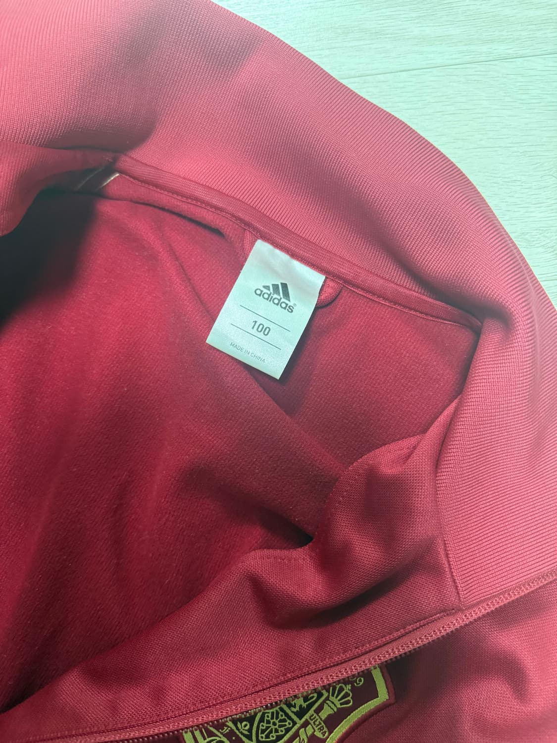 아디다스 대장급 스페인 버건디 져지 금장 L 상품이미지4