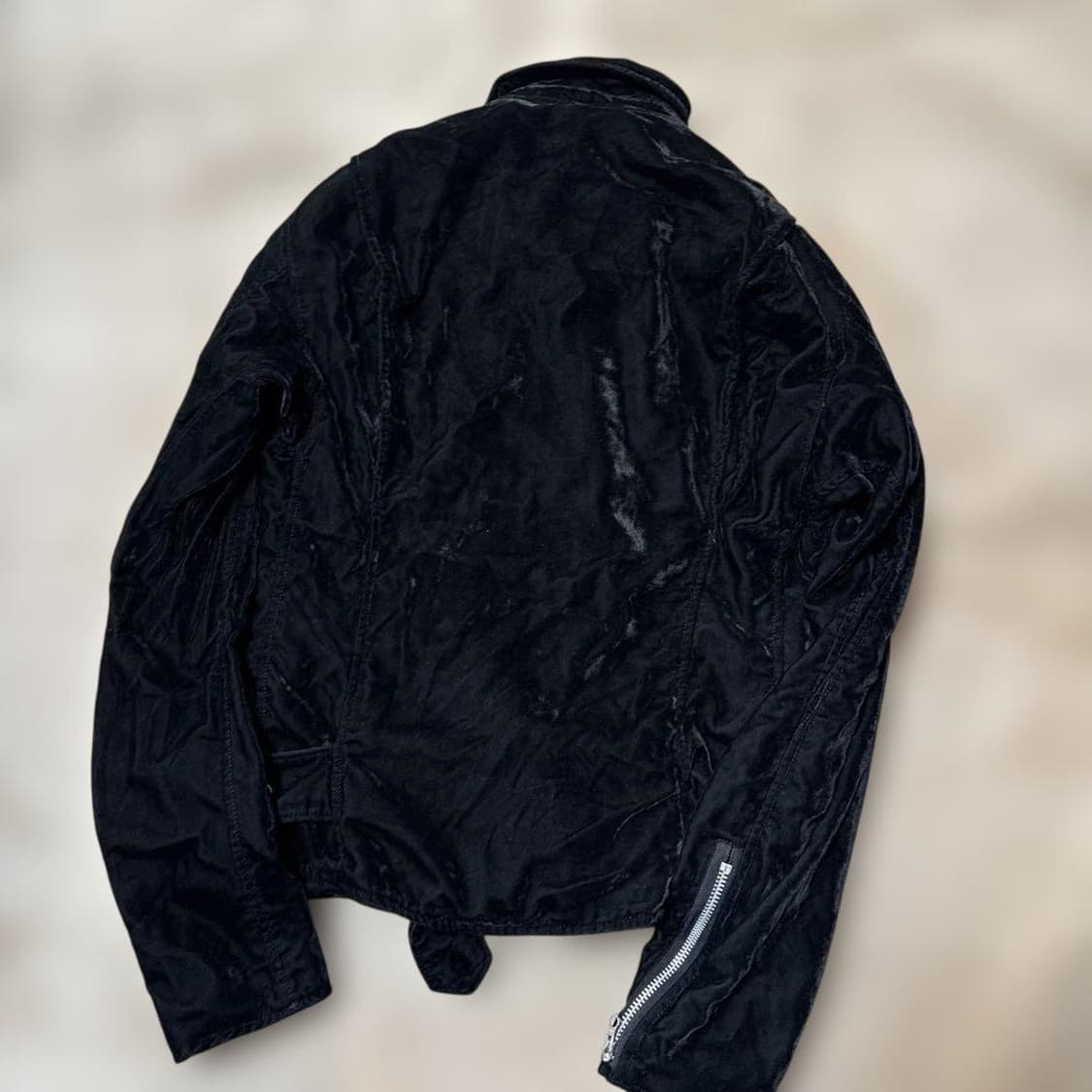 AD2013 준야와타나베 핑크 축융(벨벳) 라이더 자켓 상품이미지3