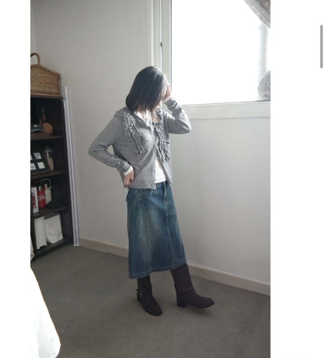 애프터먼데이 워싱 데님 스커트 상품이미지2