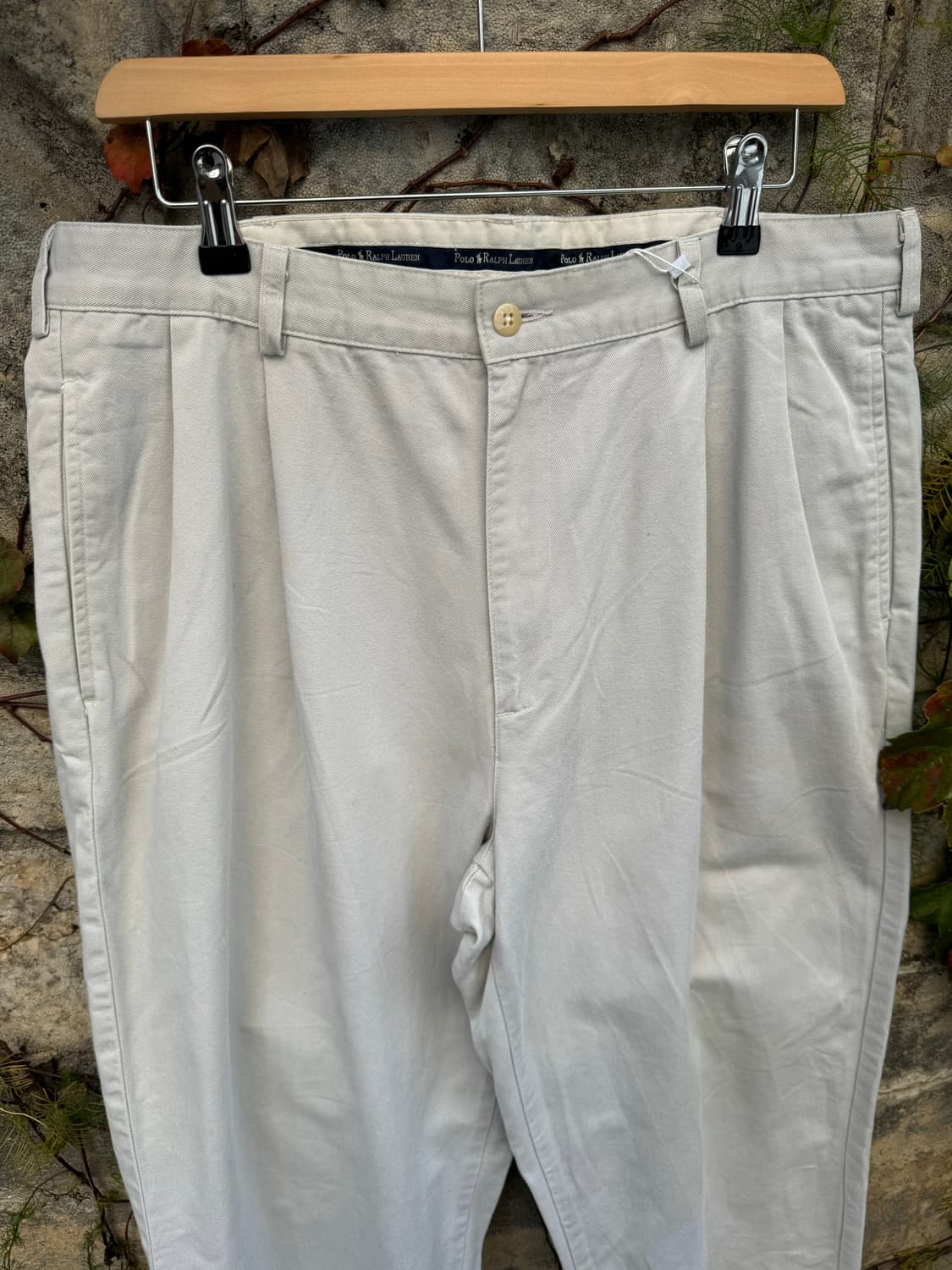 90s 폴로 랄프로렌 usa made 투턱 치노 팬츠 아이보리 36 상품이미지4