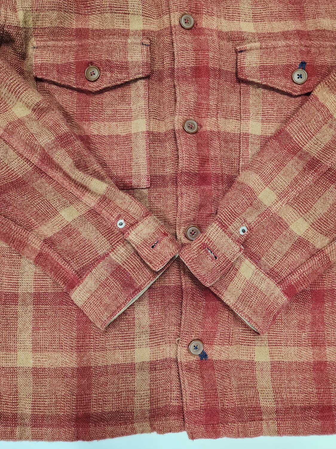 Ball 볼 플란넬 체크 집업 셔츠 상품이미지5