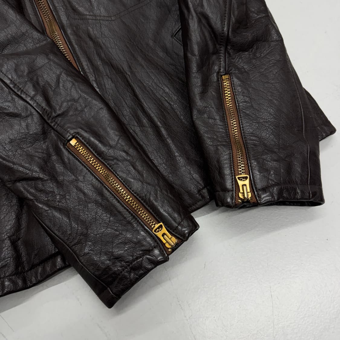 JPN 제팬 카우스킨 바이커 소가죽 리얼레더 가죽자켓 상품이미지5