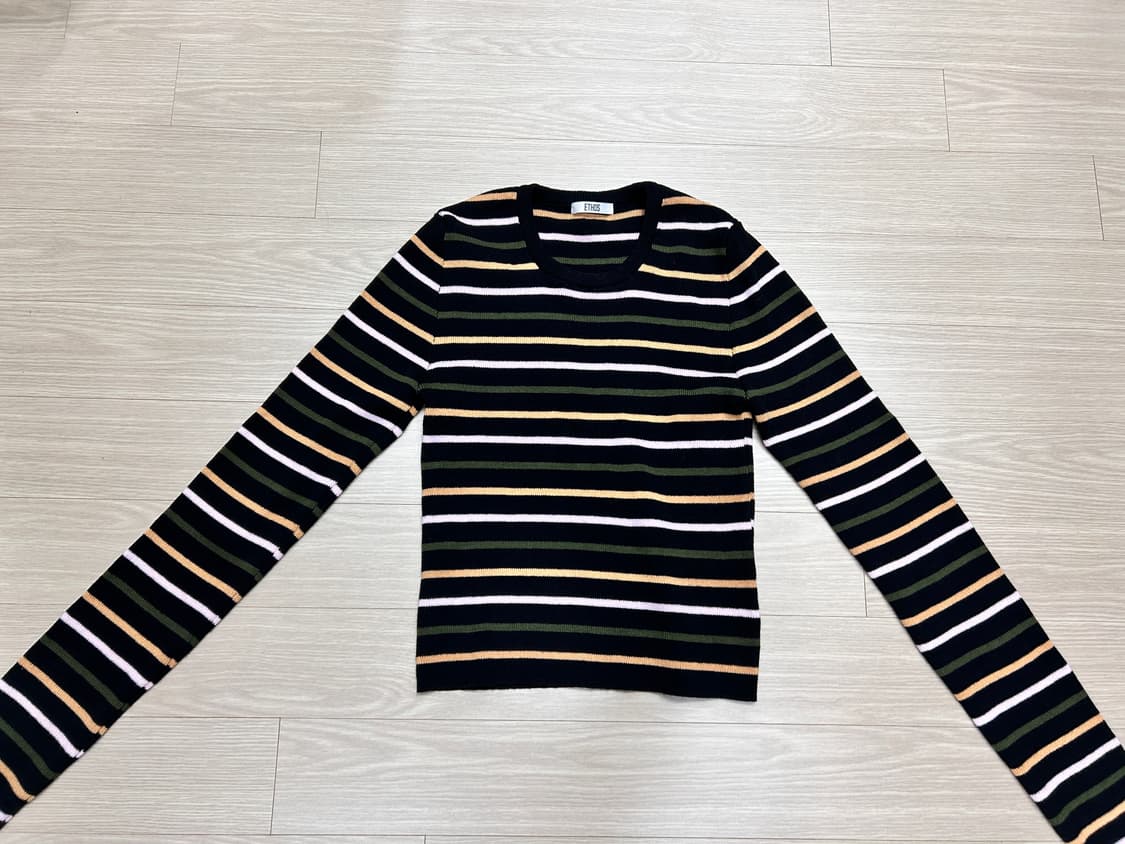 에토스 스트라이프 크롭 썸머 니트 상품이미지6