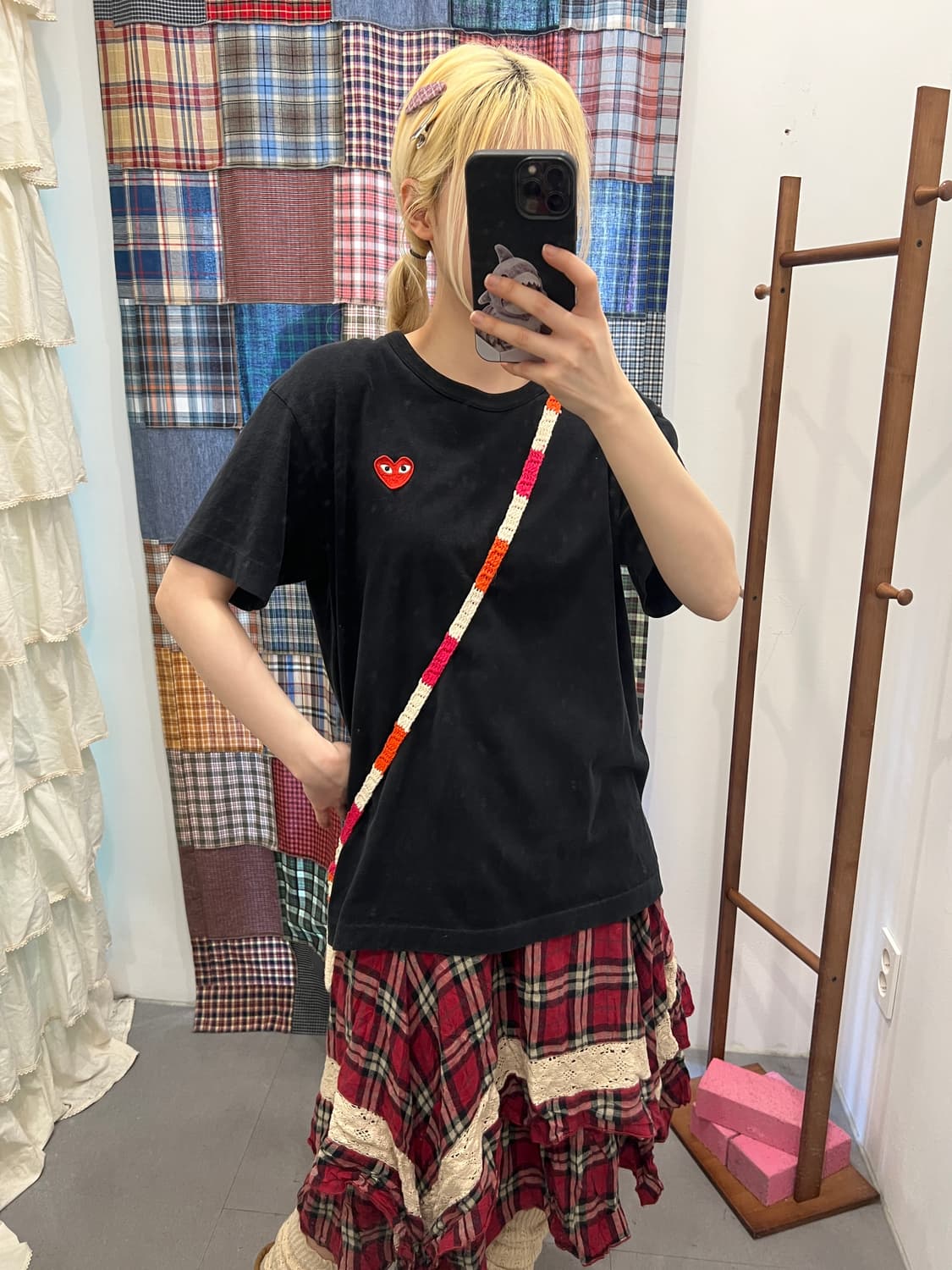 꼼데가르송 블랙 베이직 반팔티  상품이미지3