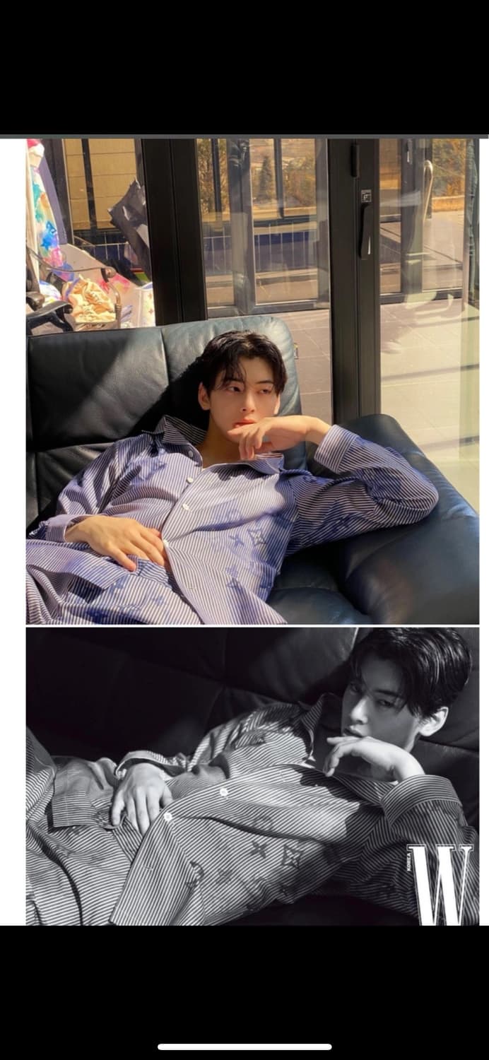 루이비통 스트라이프 차은우 셔츠 L 상품이미지6