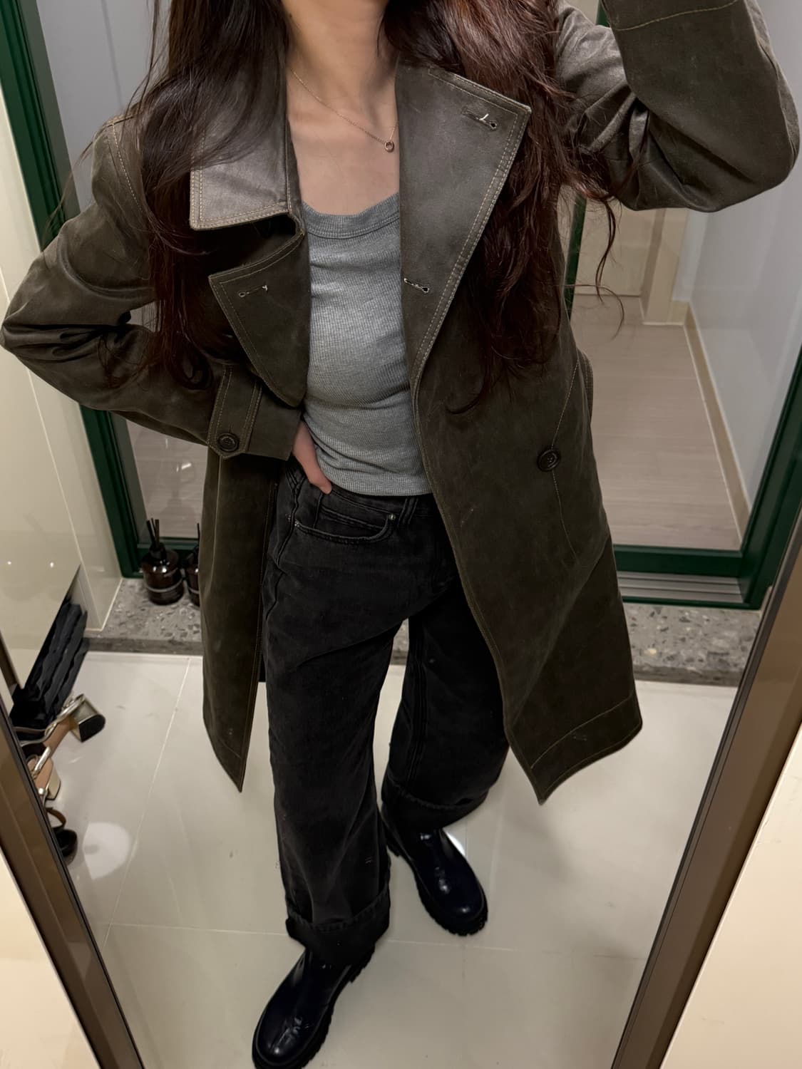 더오픈프로덕트 빈티지 가을코트 (딥브라운) 상품이미지1