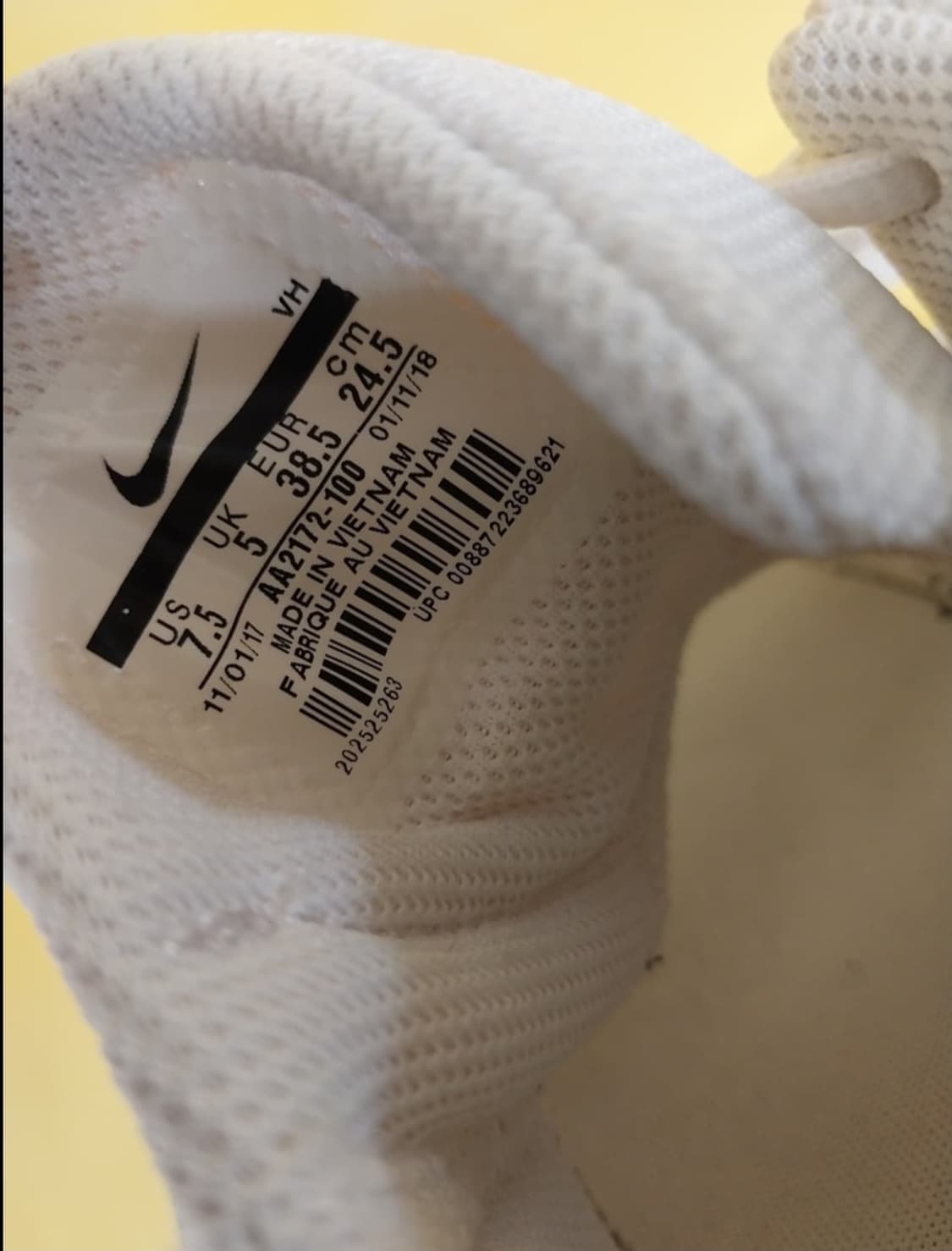 여성 나이키 테센 화이트 운동화 (245) 상품이미지9