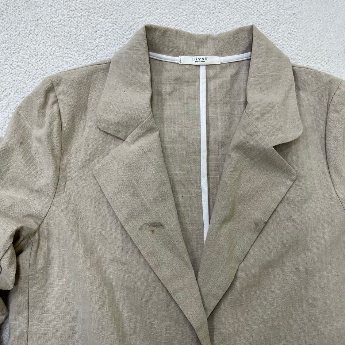 실측확인 빈티지 여성 린넨 자켓 0319M 상품이미지3