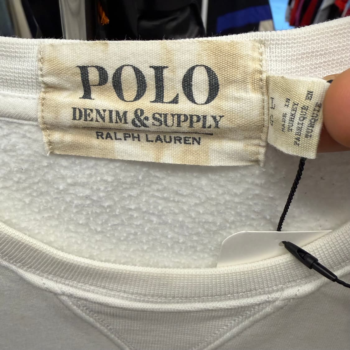 폴로 데님엔서플라이 베어 화이트 스웻셔츠 L 상품이미지7