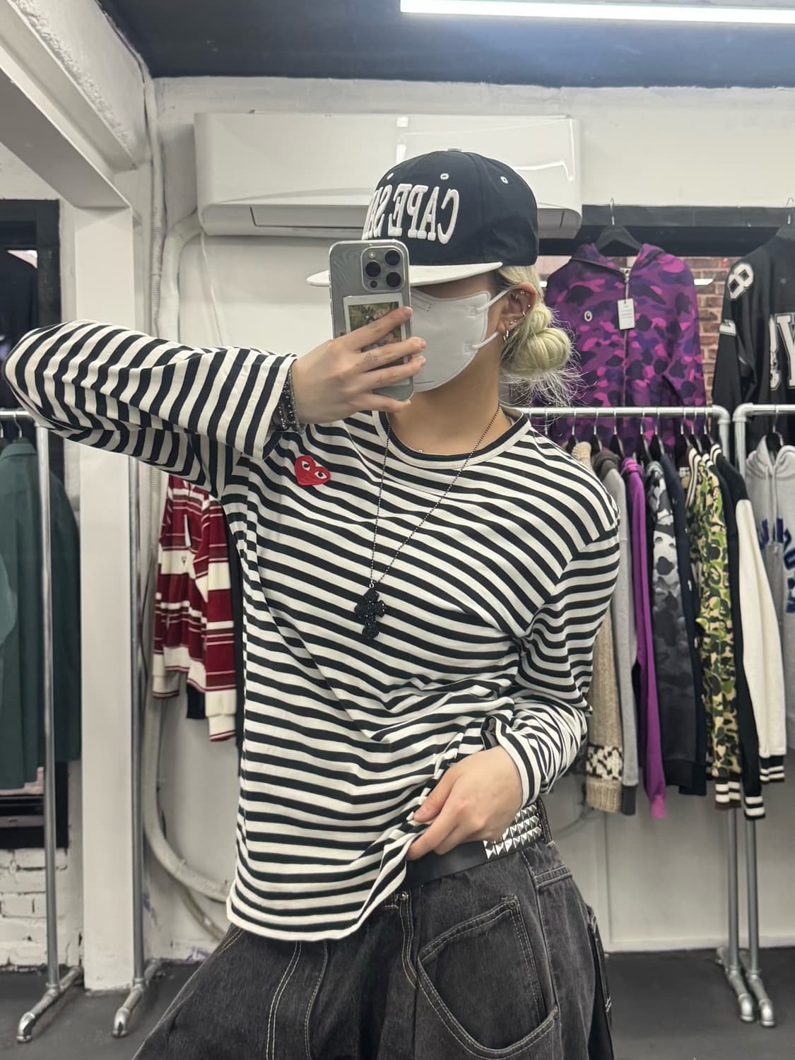 꼼데가르송 스트라이프 롱슬리브 상품이미지5