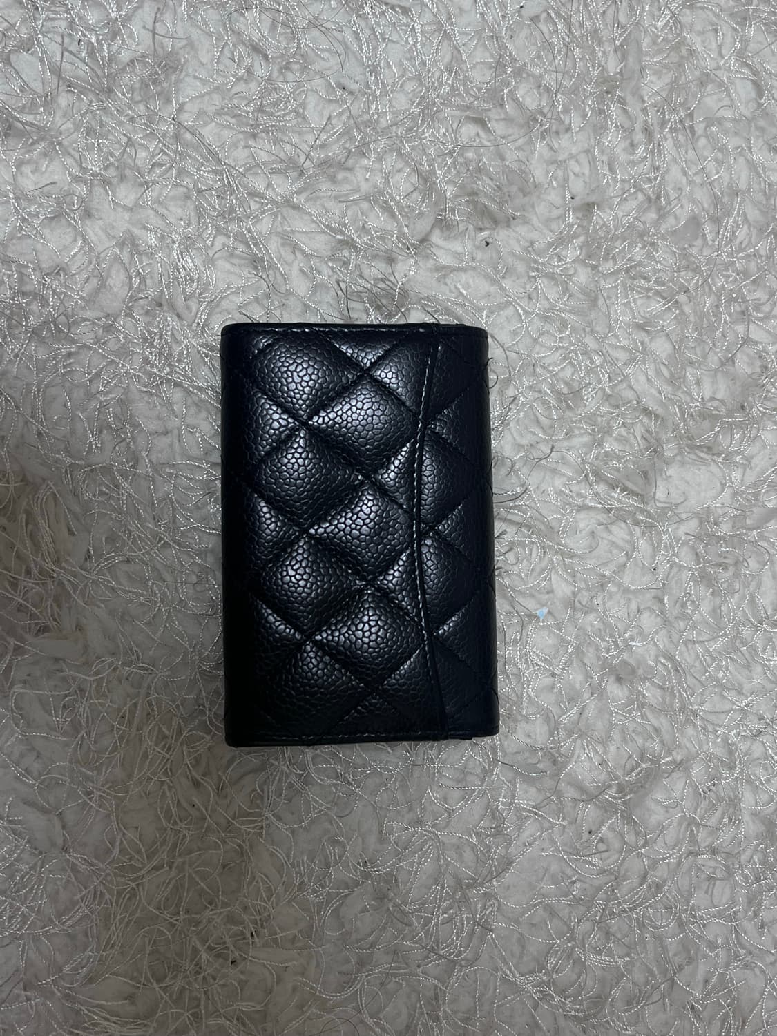 샤넬 클래식 똑딱이 캐비어 블랙 은장 상품이미지4